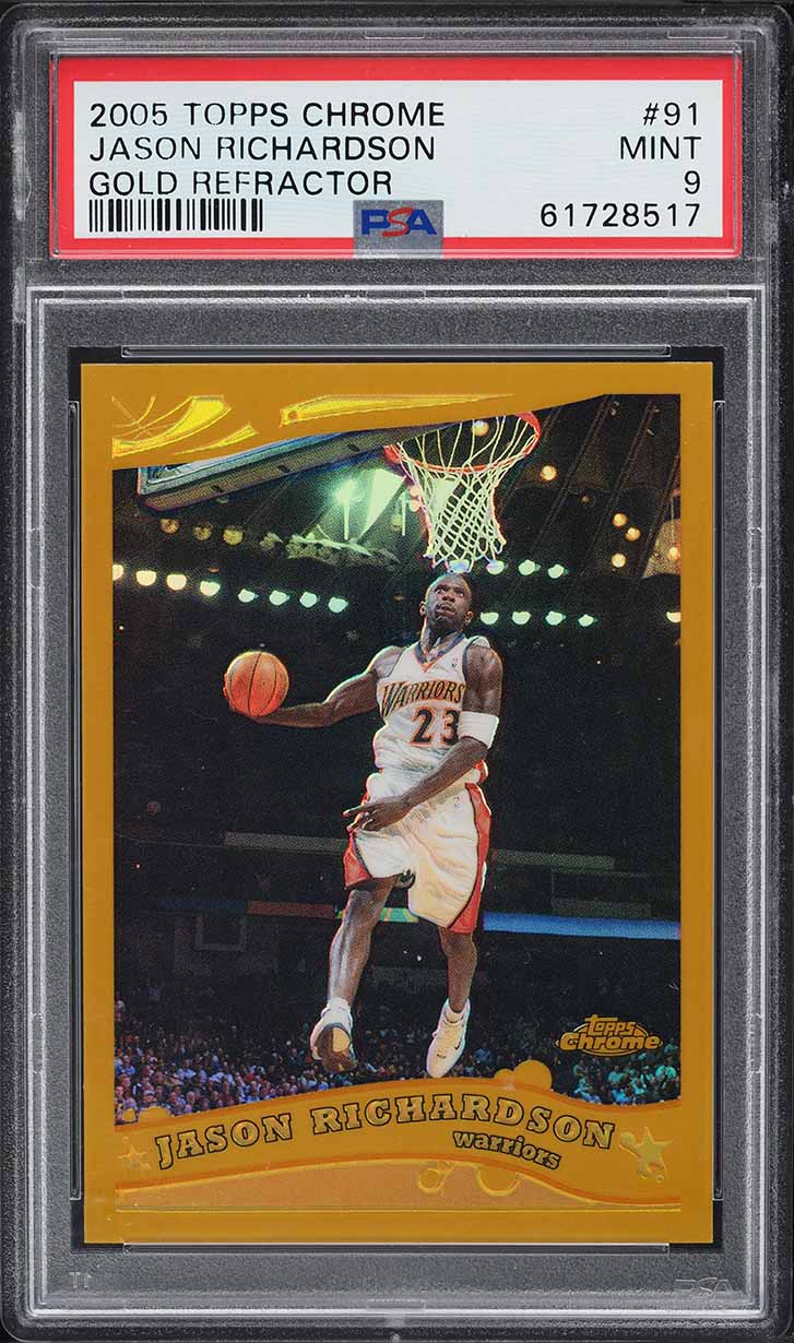 2005 Topps Chrome Gold Refractor Jason Richardson /99 #91 PSA 9 MINT