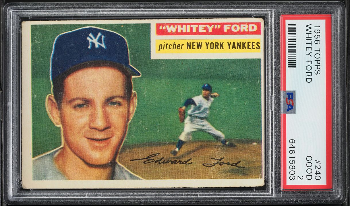 1956 Topps Whitey Ford #240 PSA 2 GD