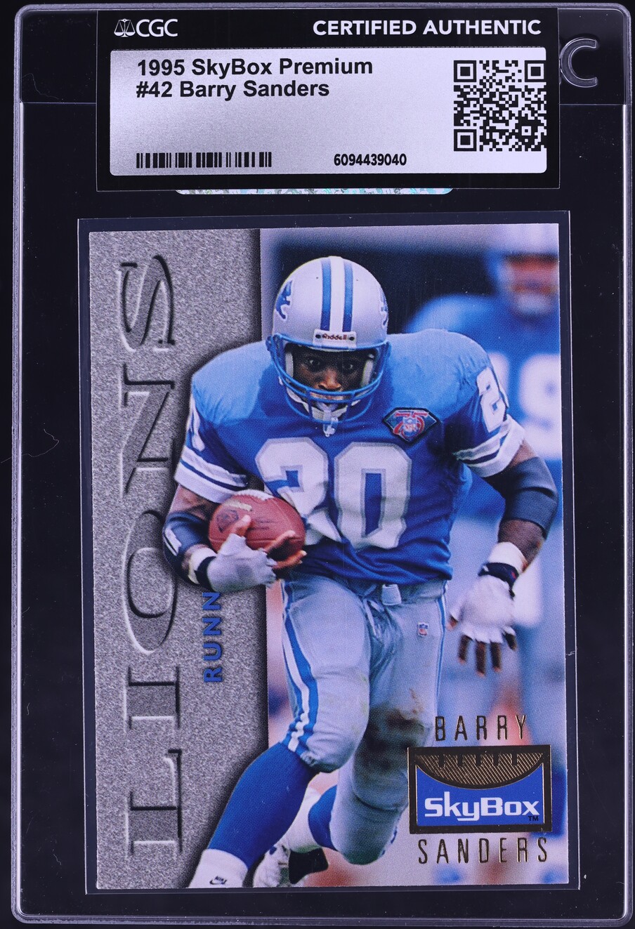 1995 Skybox Premium Barry Sanders #42 CGC AUTH