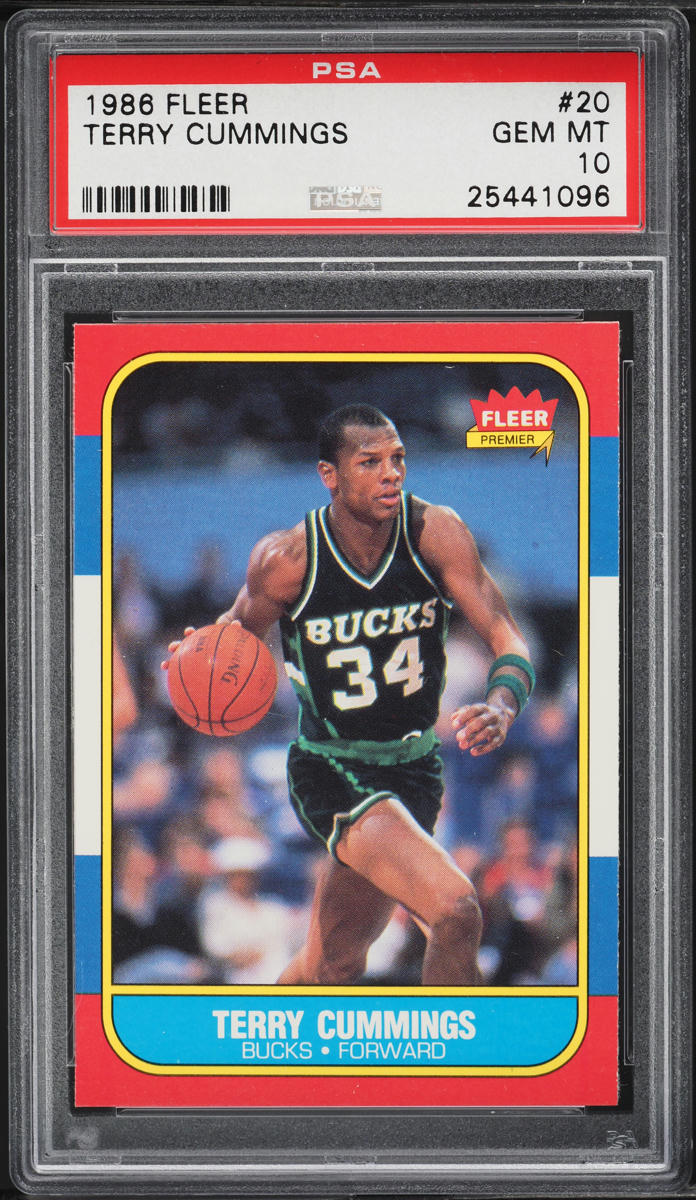 1986 Fleer Basketball Terry Cummings ROOKIE #20 PSA 10 GEM MINT