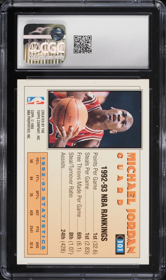 1993 Topps All Star Michael Jordan #101 CGC 5.5 EX+