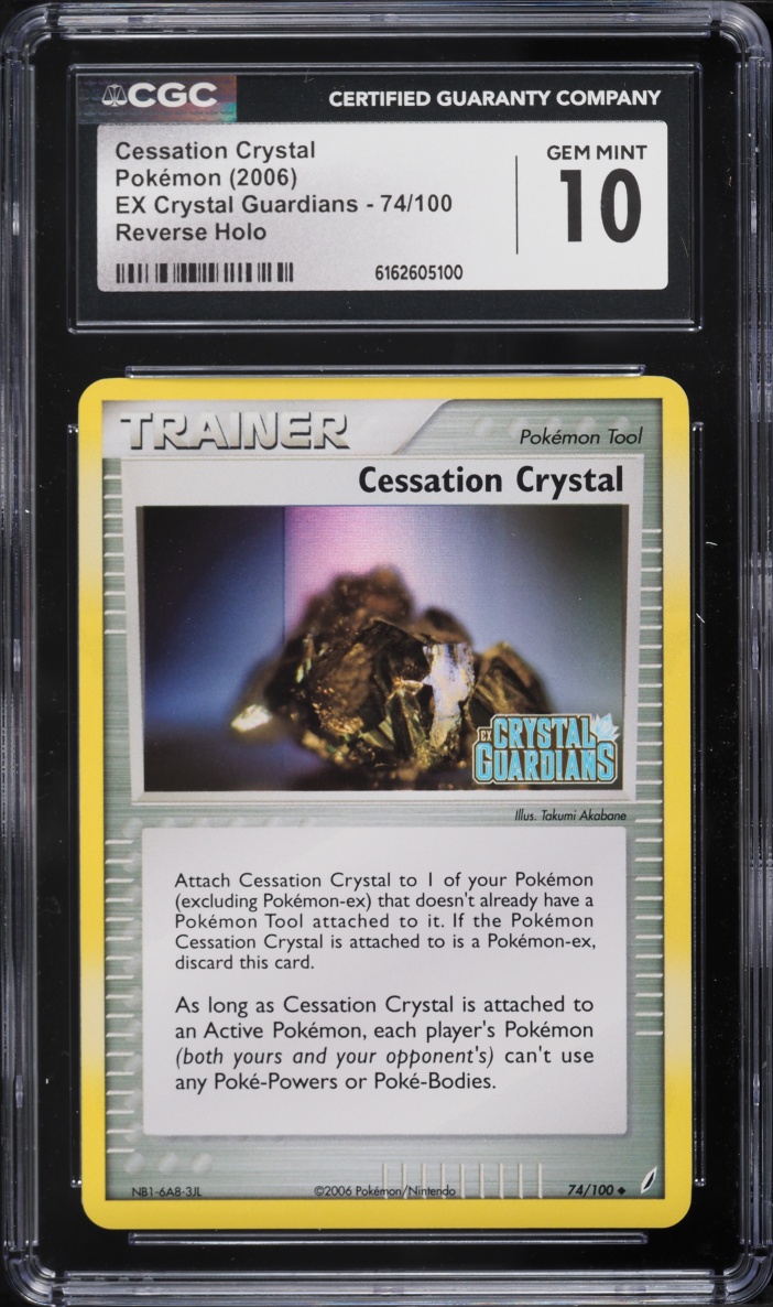 2006 Pokemon EX Crystal Guardians Reverse Holo Cessation Crystal #74 CGC 10 GEM MINT
