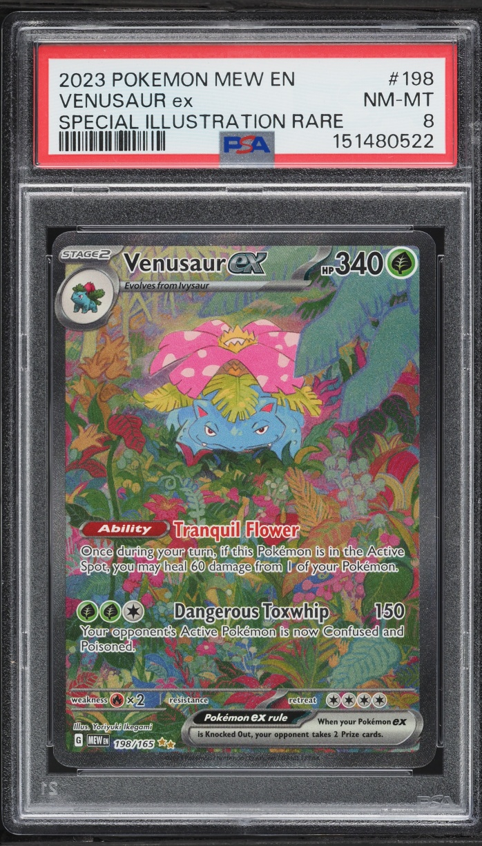 2023 Pokemon Scarlet & Violet 151 SIR Venusaur Ex #198 PSA 8 NM-MT