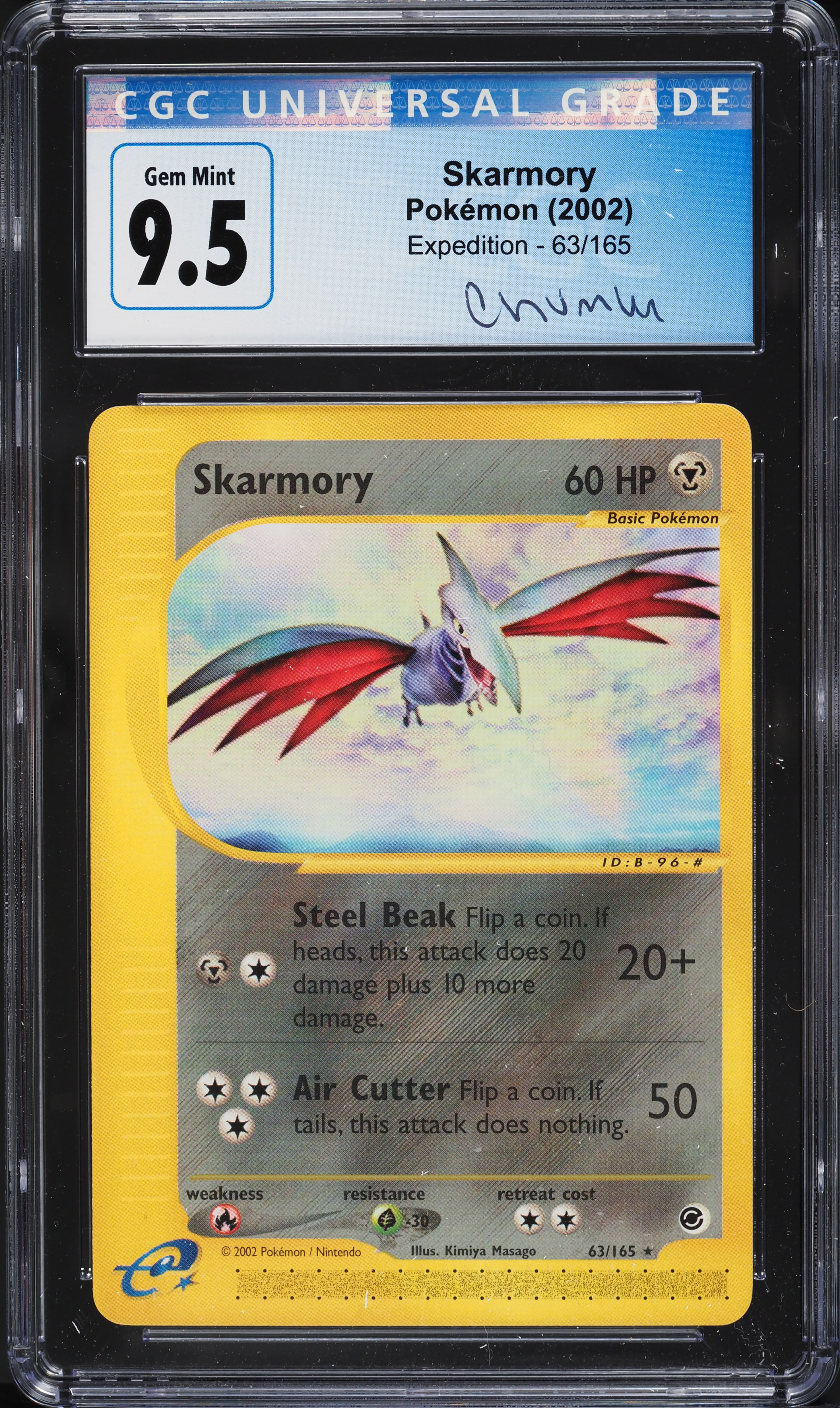 2002 Pokemon Expedition Skarmory #63 CGC 9.5 GEM MINT