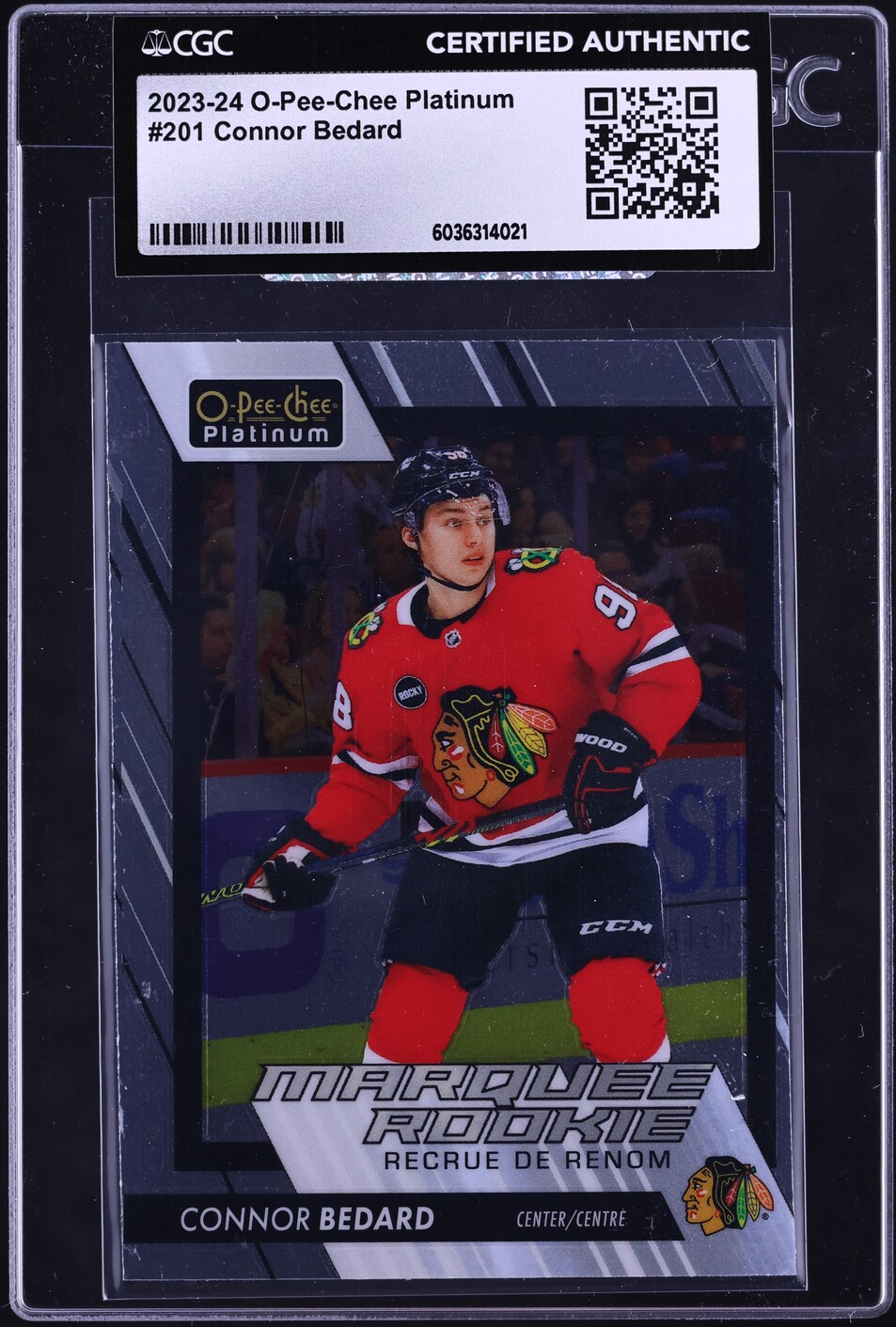 2023 O-Pee-Chee Platinum Connor Bedard ROOKIE #201 CGC AUTH