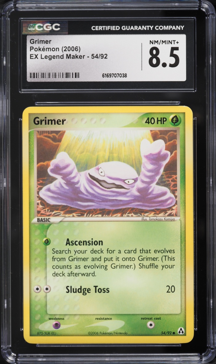 2006 Pokemon EX Legend Maker Grimer #54 CGC 8.5 NM-MT+