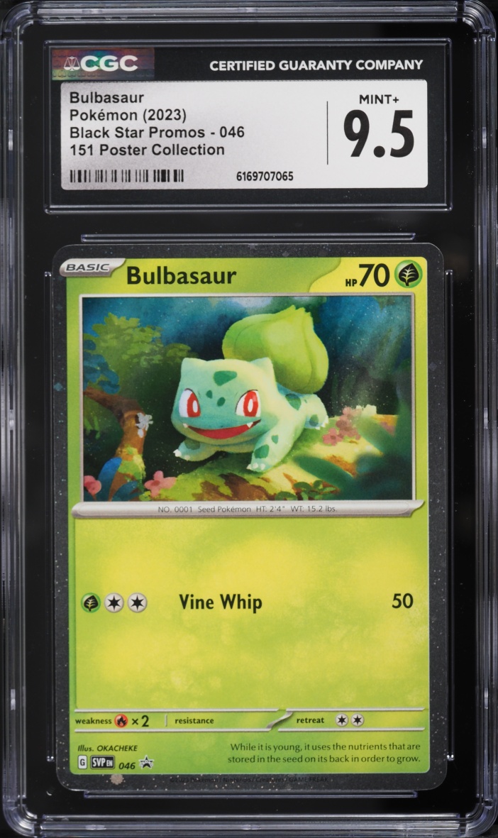 2023 Pokemon Scarlet & Violet Promo 151 Poster Collection Bulbasaur #46 CGC 9.5 MINT+