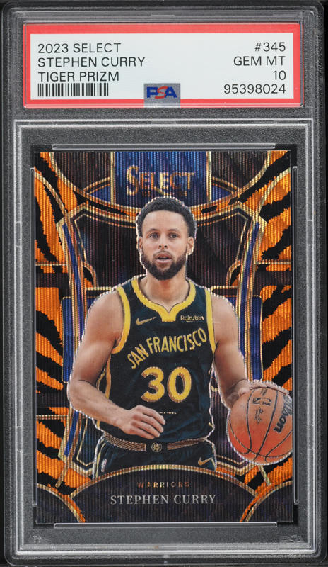 2021 Panini Prizm White Sparkle Stephen Curry #154 PSA 9 MINT on