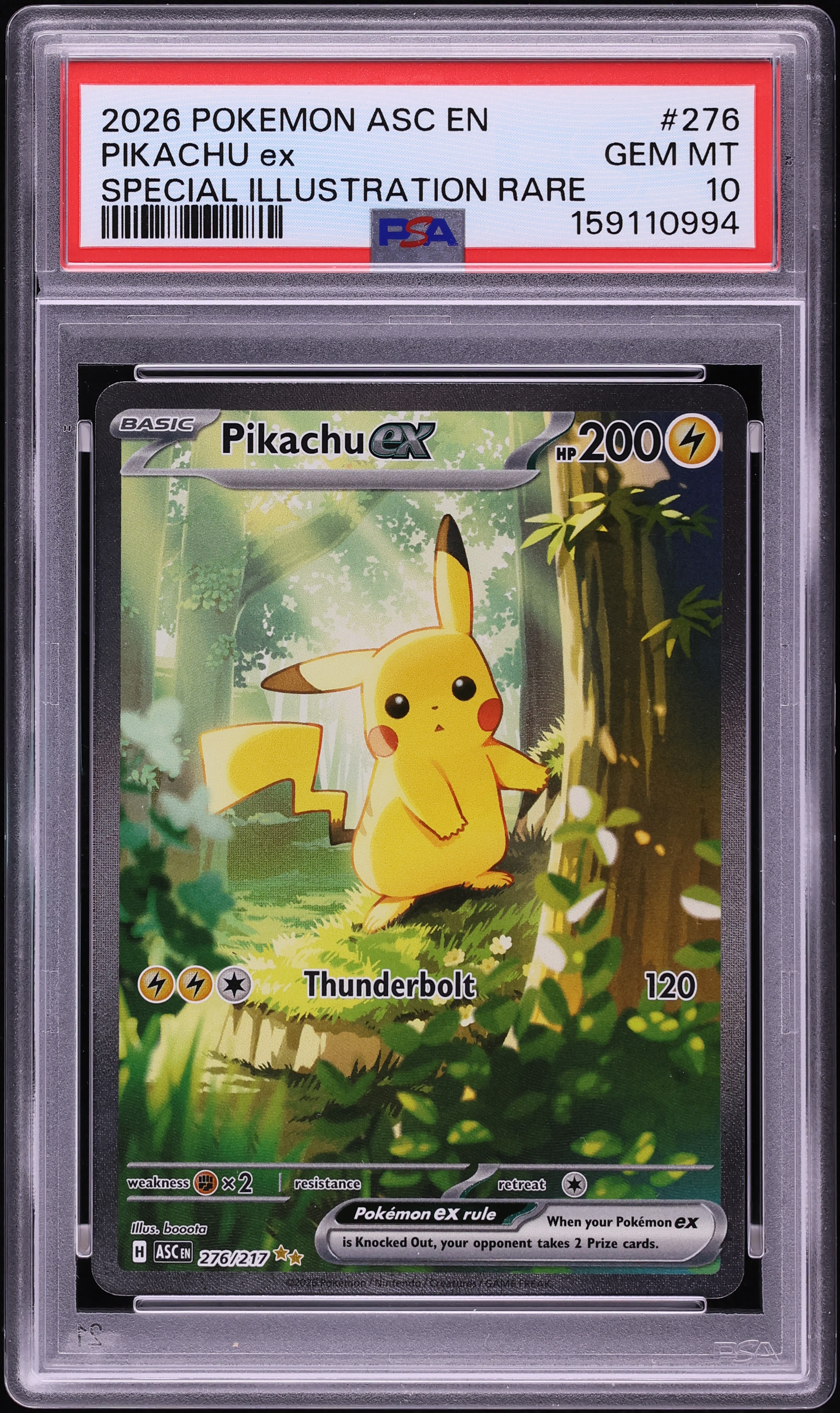 2026 Pokemon Mega Evolution Ascended Heroes SIR Pikachu ex #276 PSA 10 GEM MINT