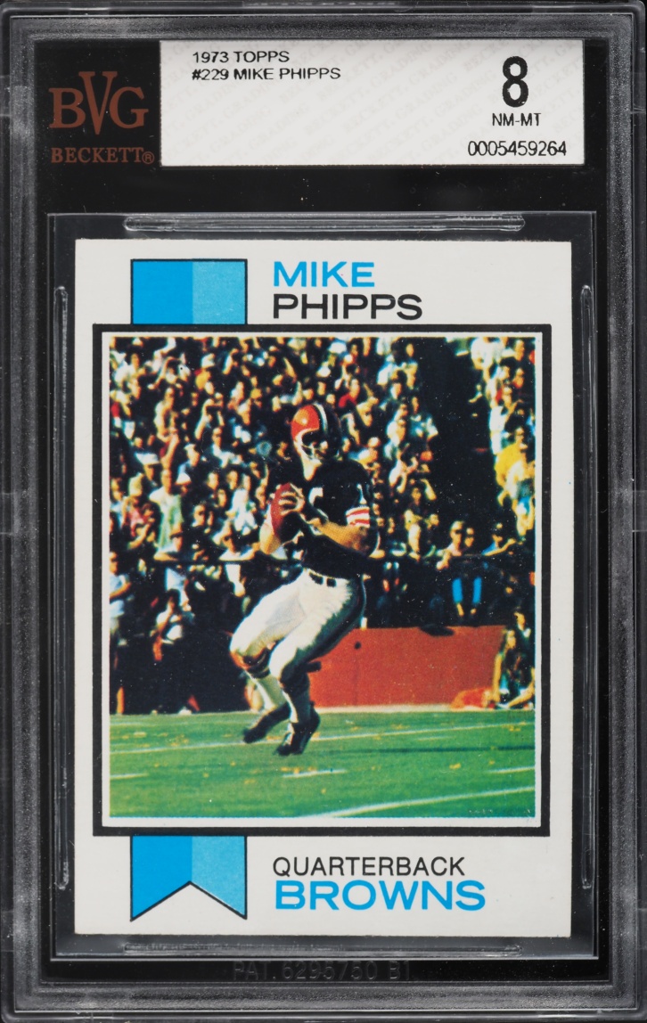 1973 Topps Football Mike Phipps #229 BVG 8 NM-MT