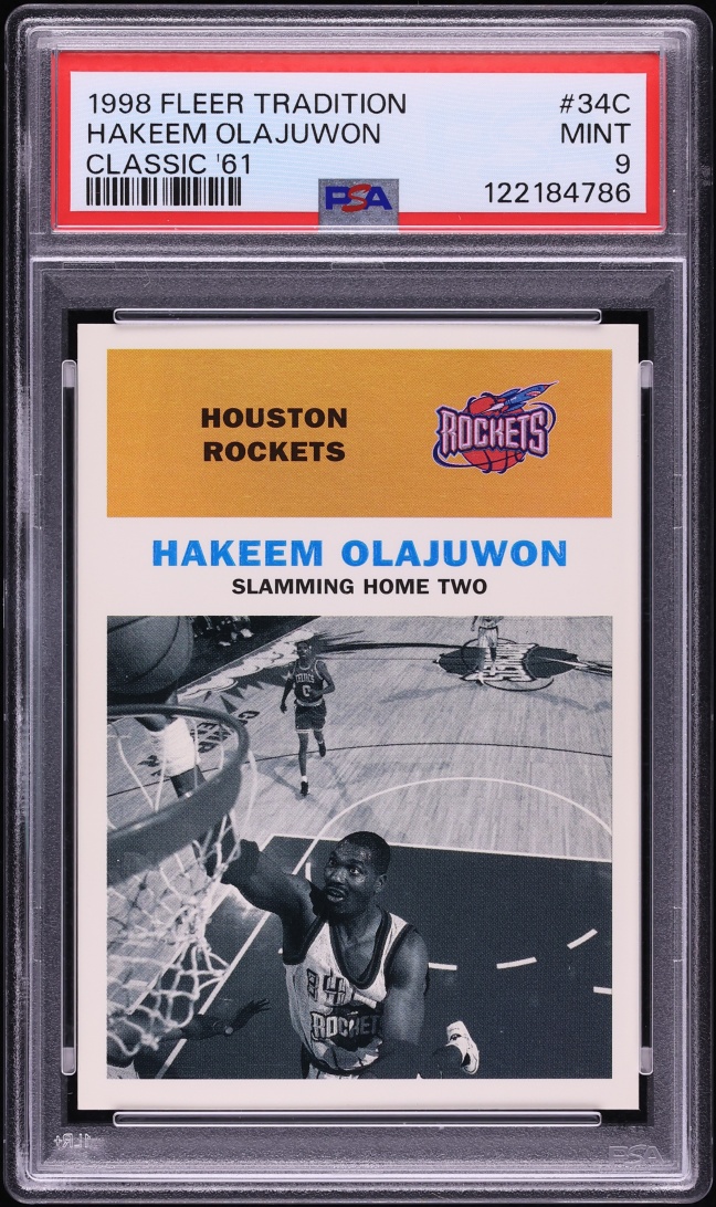 1998 Fleer Tradition Classic '61 Hakeem Olajuwon #34C PSA 9 MINT