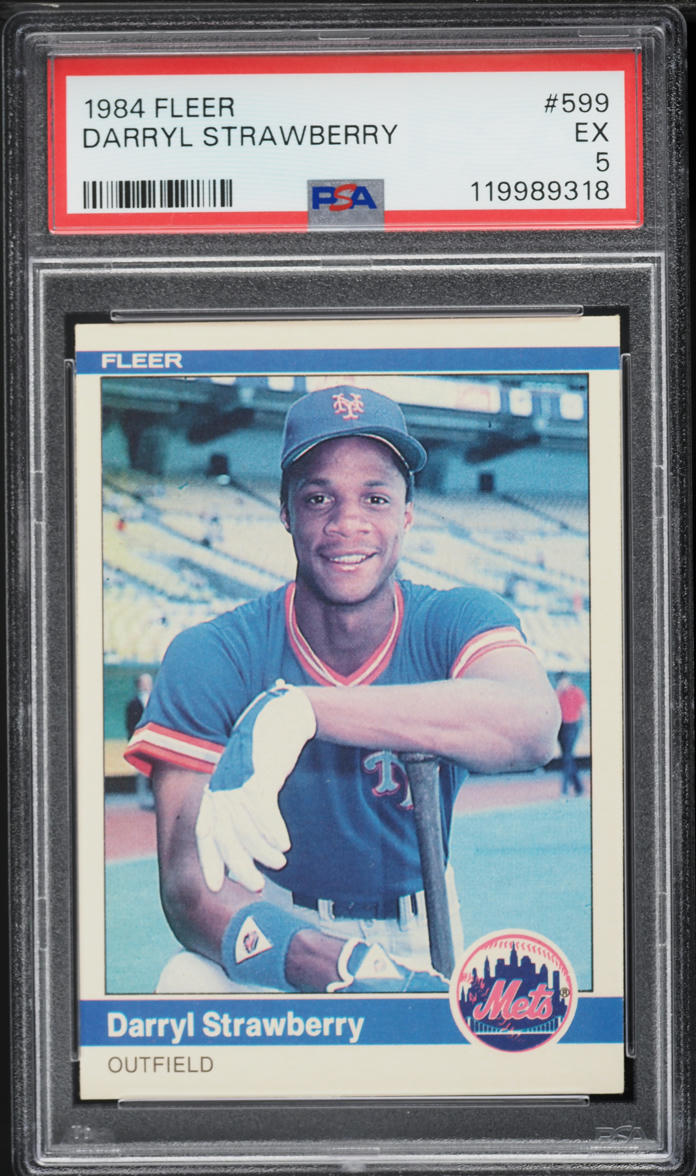 1984 Fleer Darryl Strawberry ROOKIE #599 PSA 5 EX