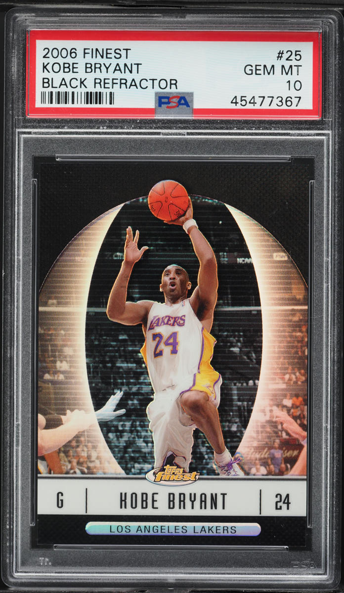 2006 Finest Black Refractor Kobe Bryant /99 #25 PSA 10 GEM MINT