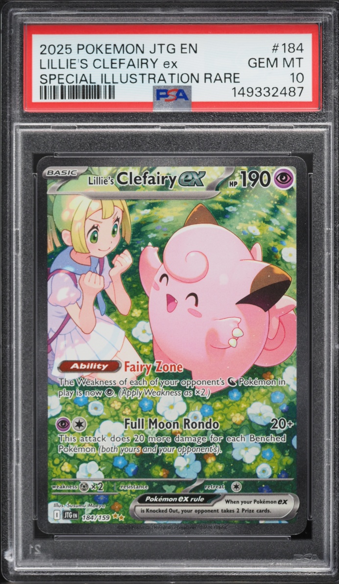 2025 Pokemon Scarlet & Violet Journey Together SIR Lillie's Clefairy EX #184 PSA 10 GEM MINT