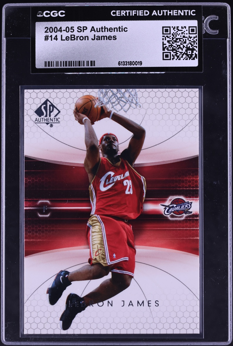 2004 SP Authentic LeBron James #14 CGC AUTH