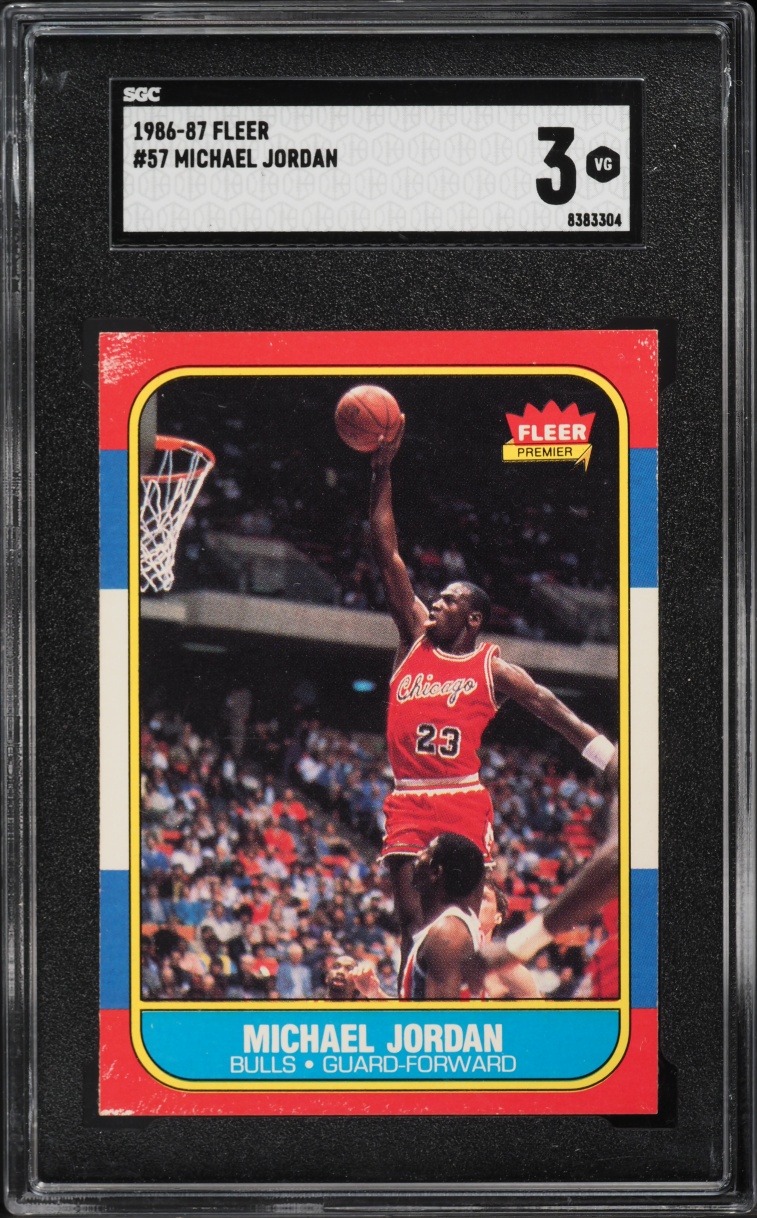 1986 Fleer Basketball Michael Jordan #57 SGC 3 VG