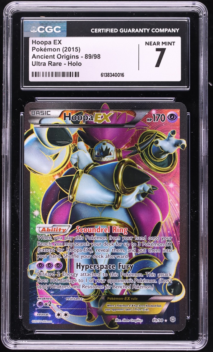 2015 Pokemon XY Ancient Origins Full Art Hoopa EX #89 CGC 7 NRMT