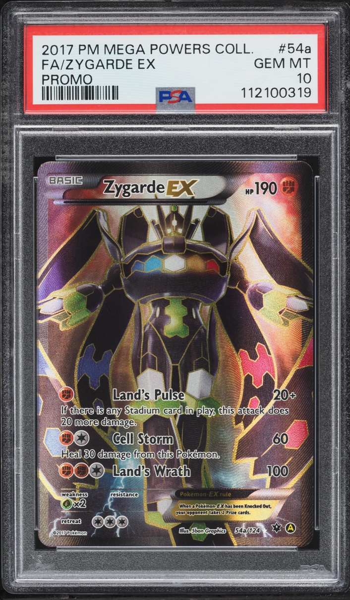 2017 Pokemon XY Promo Fates Collide Mega Powers Collection Full Art Zygarde EX #54a PSA 10 GEM