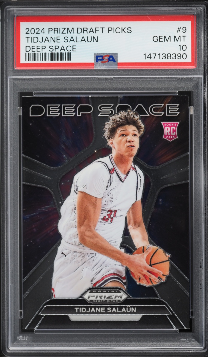 2024 Panini Prizm Draft Picks Deep Space Tidjane Salaun ROOKIE #9 PSA 10 GEM MINT
