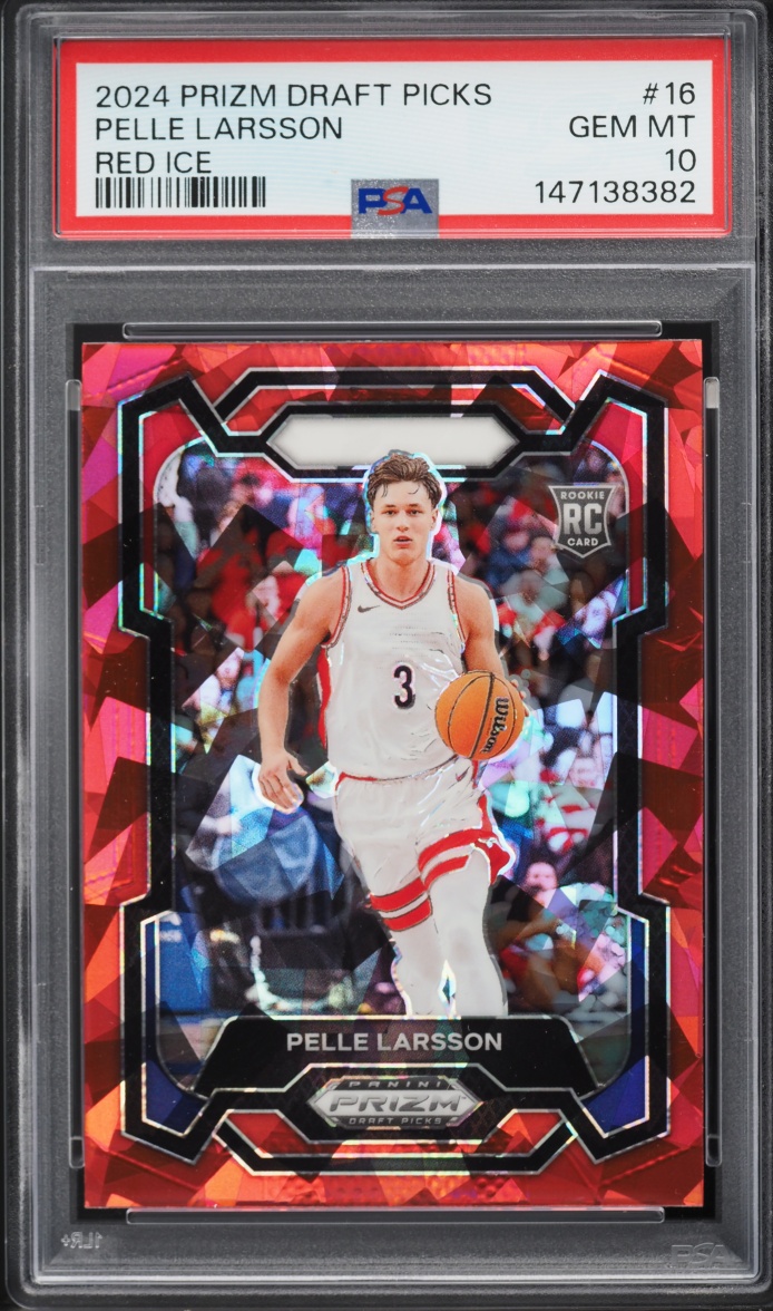 2024 Panini Prizm Draft Picks Red Ice Pelle Larsson ROOKIE #16 PSA 10 GEM MINT