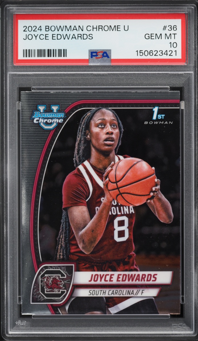 2024 Bowman Chrome University Joyce Edwards #36 PSA 10 GEM MINT