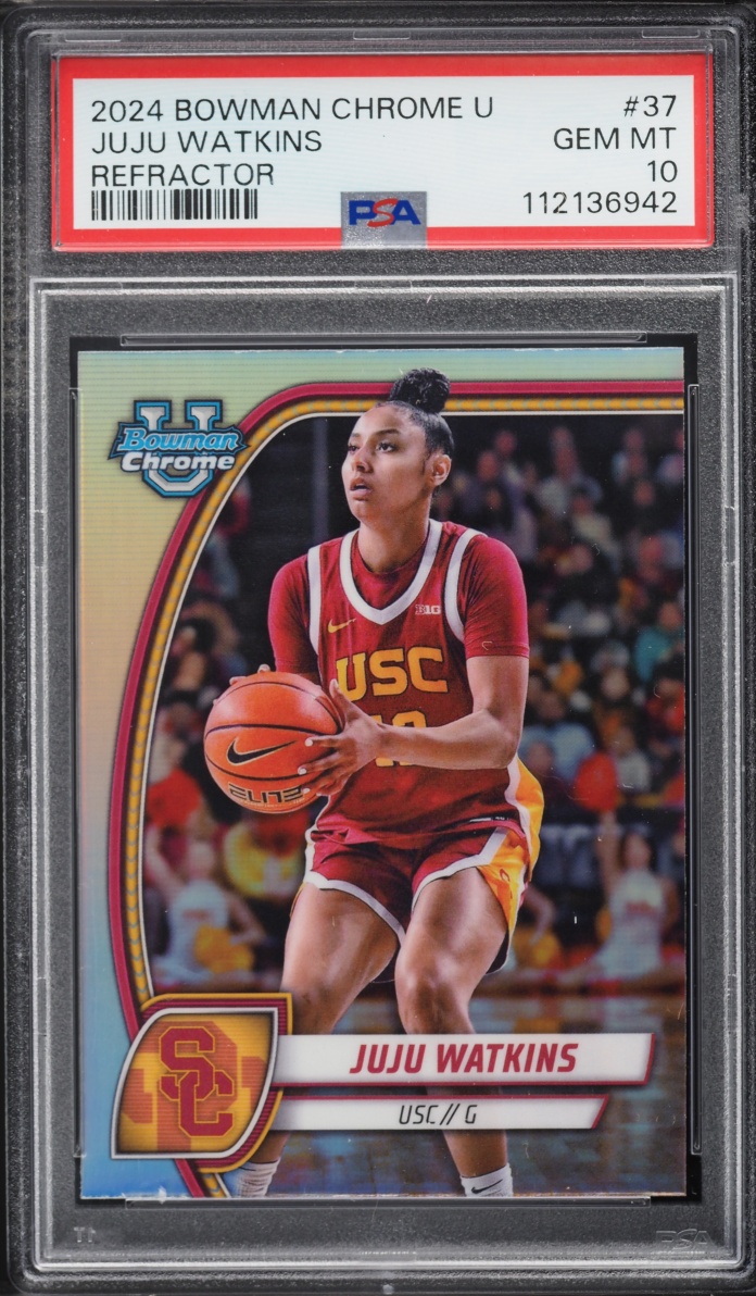 2024 Bowman Chrome University Refractor Juju Watkins #37 PSA 10 GEM MINT