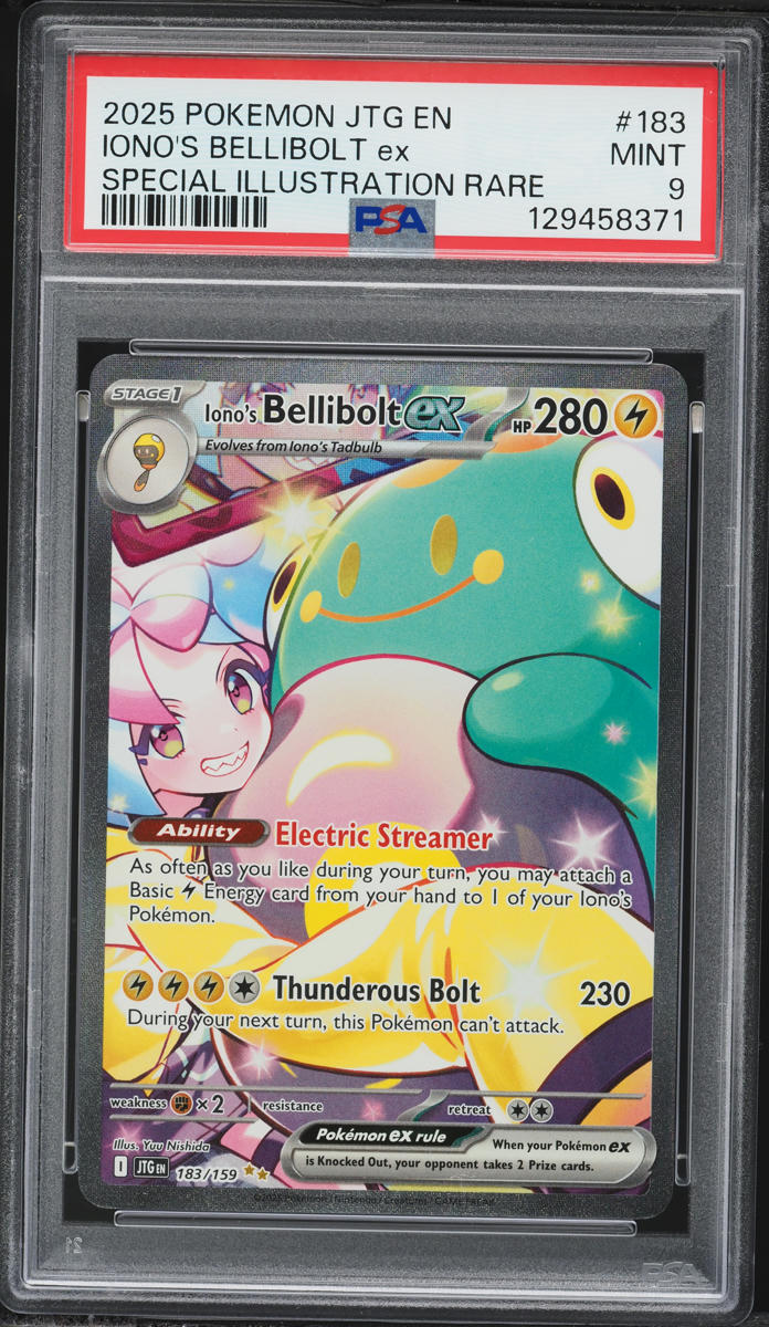 2025 Pokemon Scarlet & Violet Journey Together SIR Iono's Bellibolt ex #183 PSA 9 MINT