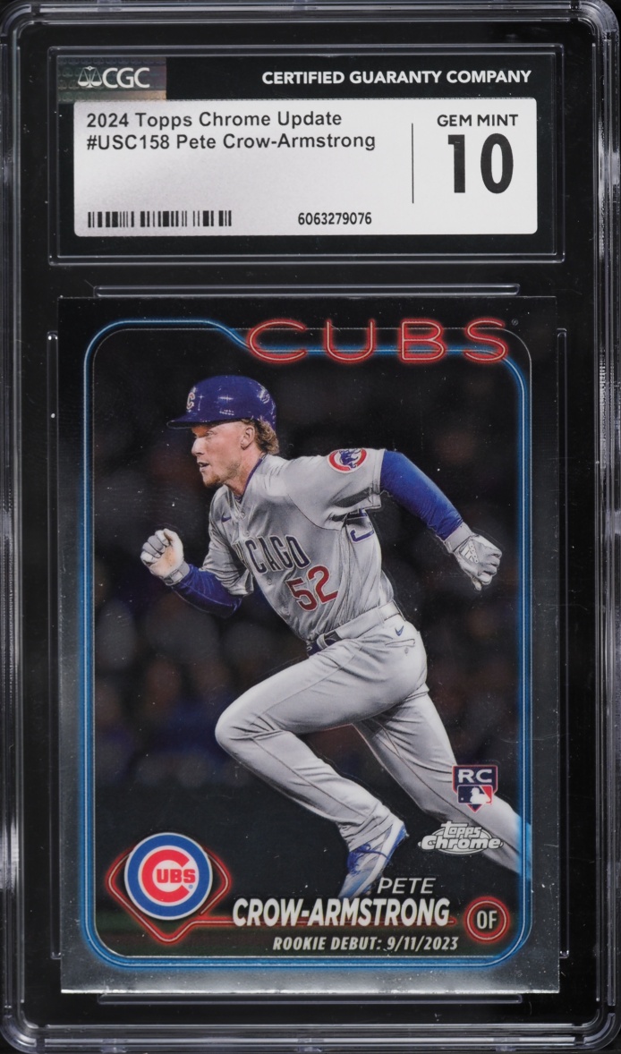 2024 Topps Chrome Update Pete Crow-Armstrong ROOKIE #USC158 CGC 10 GEM MINT