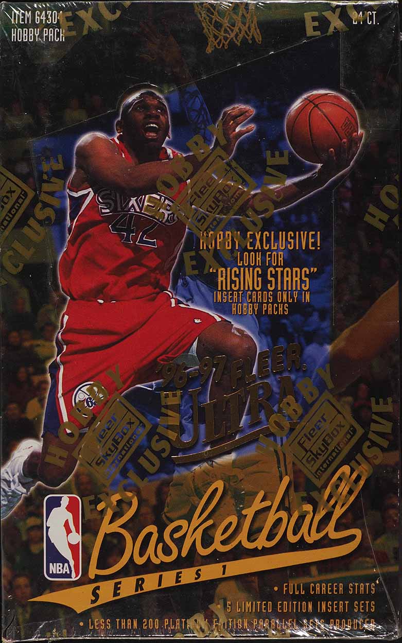 1996 Ultra Basketball Series 1 Sealed Hobby Box, 24ct Packs, Jordan ...