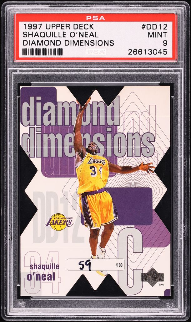 1997 Upper Deck Diamond Dimensions Shaquille O'Neal /100 #DD12 PSA 9 MINT