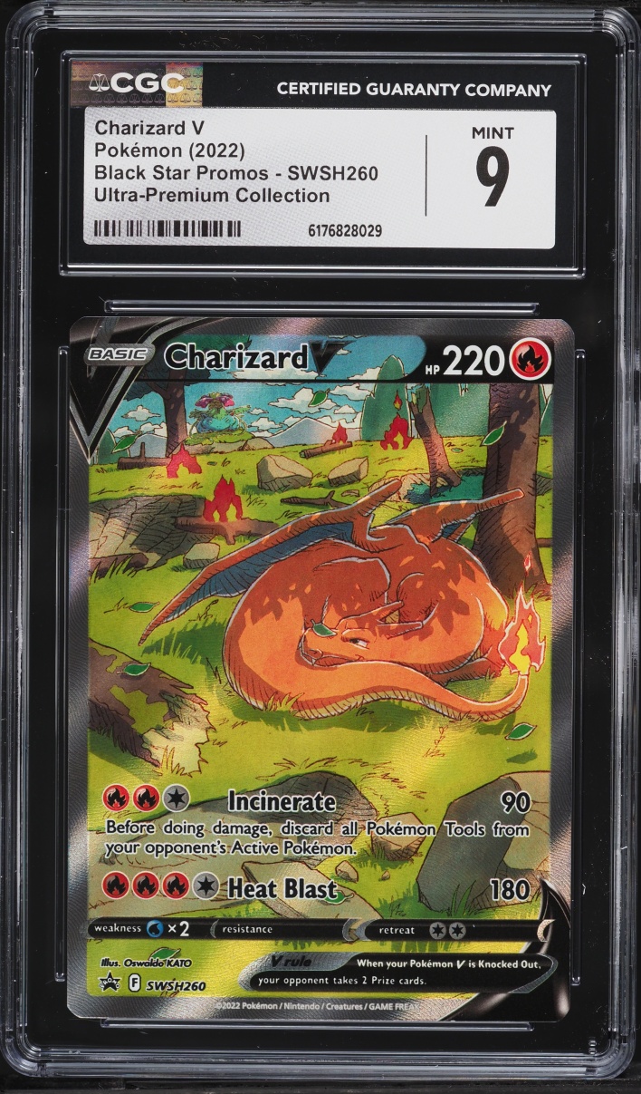 2022 Pokemon Sword & Shield Promo Ultra Premium Full Art Charizard V #SWSH260 CGC 9 MINT