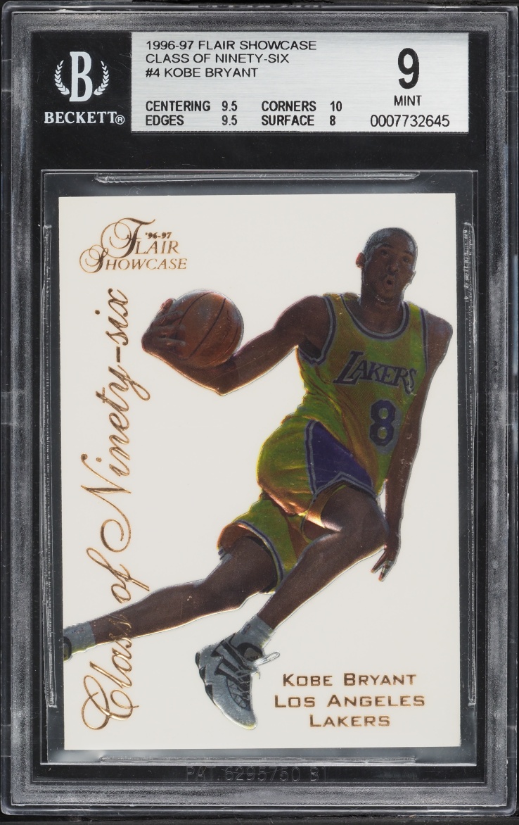 1996 Flair Showcase Class Of '96 Kobe Bryant ROOKIE #4 BGS 9 MINT