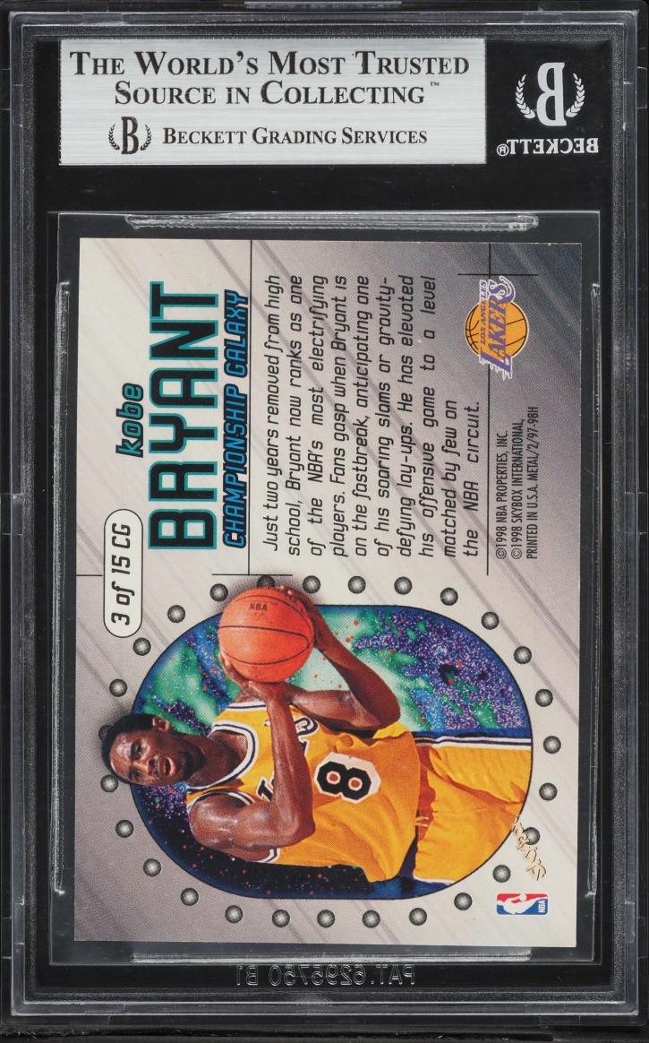 1997 Metal Universe Championship Galaxy Kobe Bryant #3 BGS 9 MINT - Photo 2
