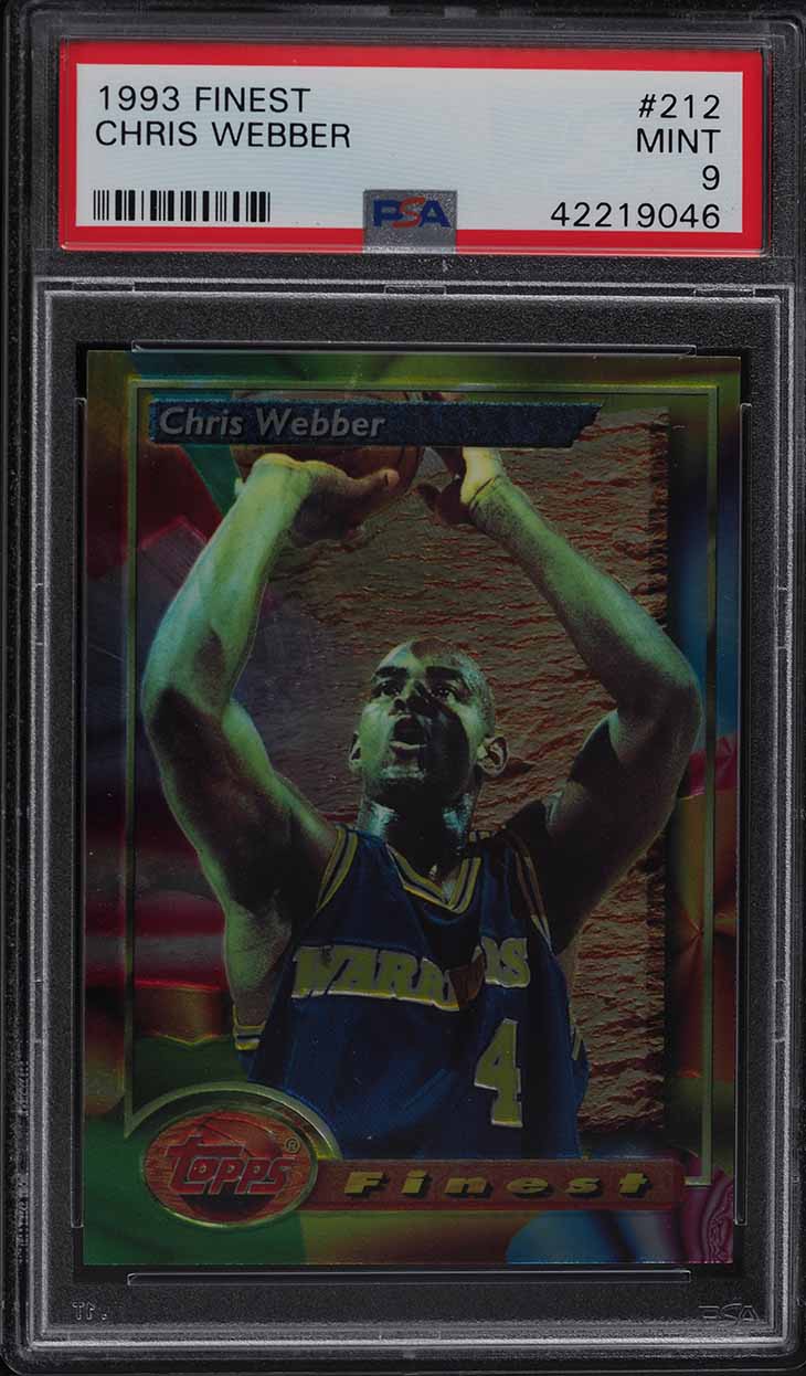 1993 Finest Basketball Chris Webber ROOKIE #212 PSA 9 MINT