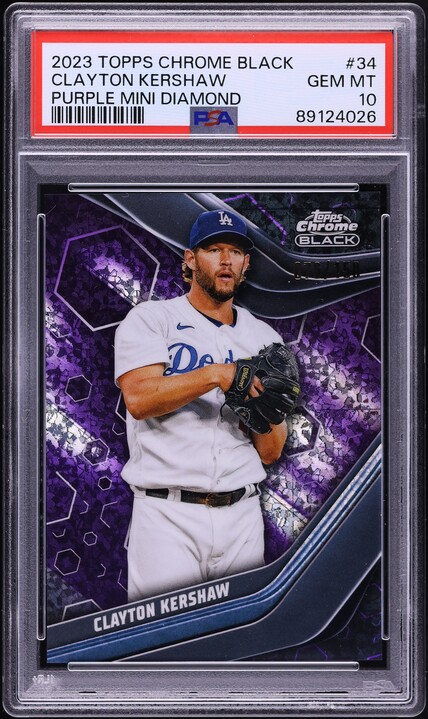 2023 Topps Chrome Black Purple Mini Diamond Ref. Clayton