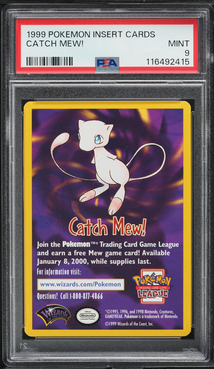 1999 Pokemon Insert Cards Catch Mew! PSA 9 MINT