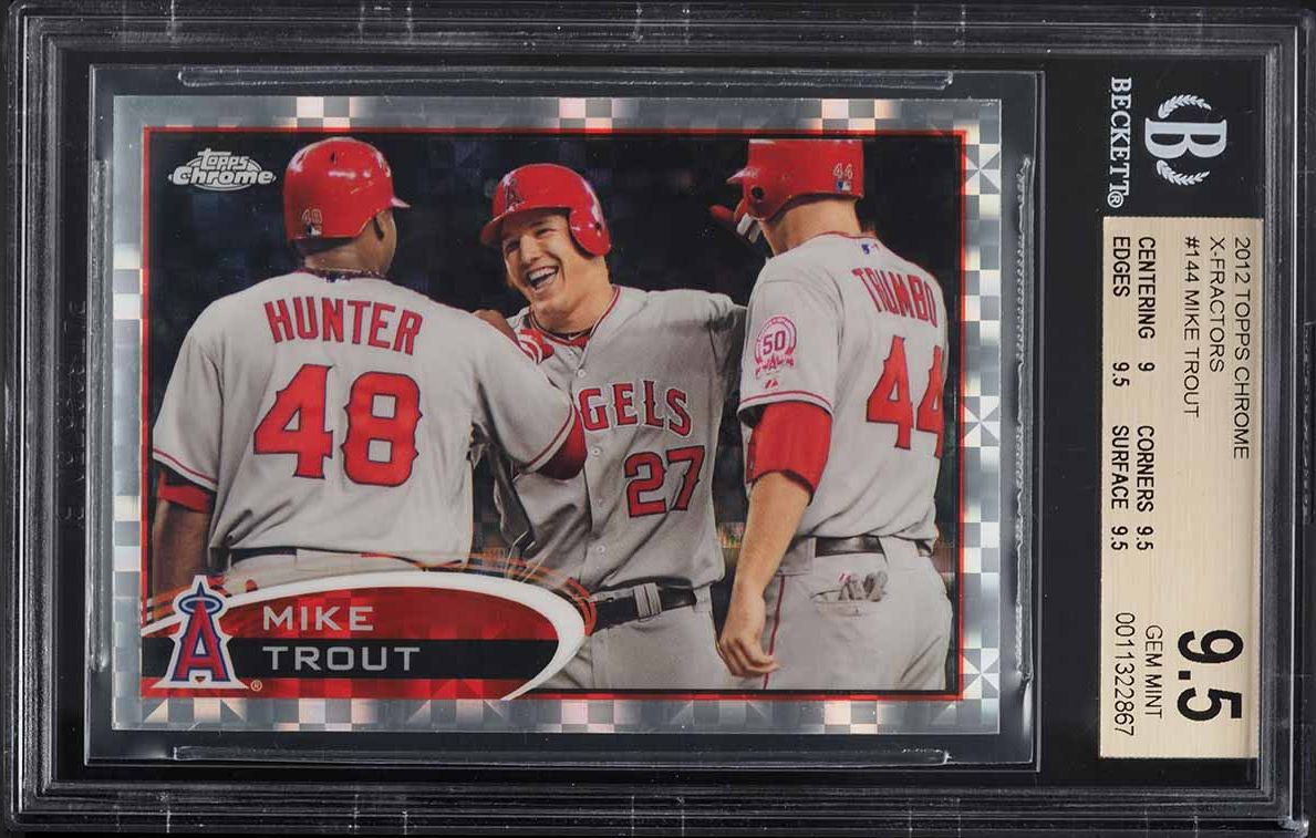 2012 Topps Chrome Xfractor Mike Trout #144 BGS 9.5 GEM MINT