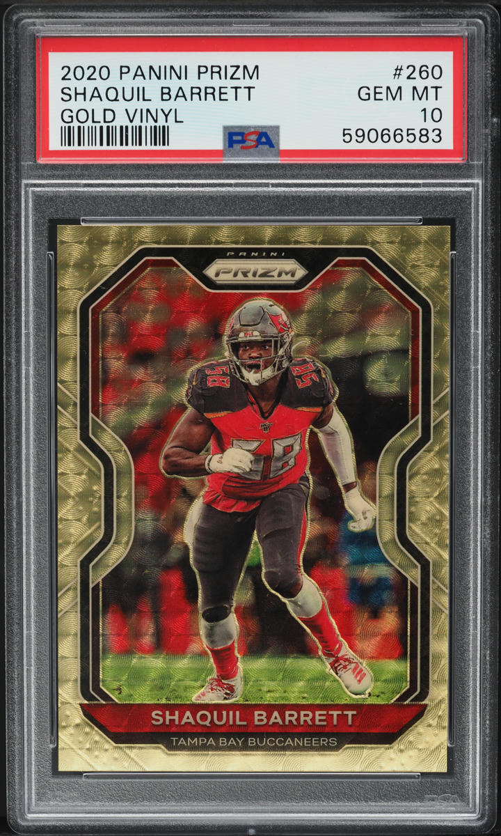 2020 Panini Prizm Gold Vinyl Shaquil Barrett /5 #260 PSA 10 GEM MINT
