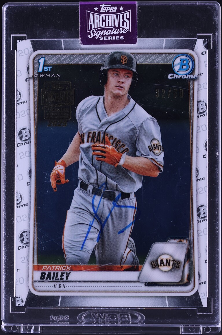 2025 Topps Archives Signature Series '20 Bowman Chrome Draft Patrick Bailey AUTO /60 #BD-146