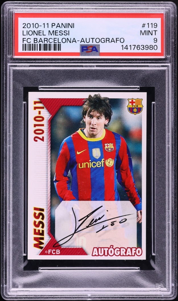 2010 Panini FC Barcelona Lionel Messi #119 PSA 9 MINT