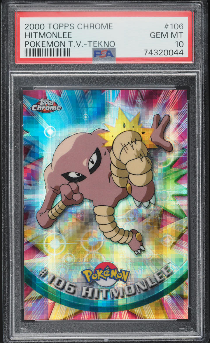 2000 Topps Chrome Pokemon T.V. Series 2 Tekno Hitmonlee #106 PSA 10 GEM MINT