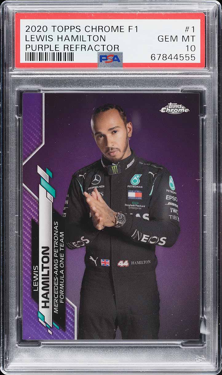 2020 Topps Chrome Formula 1 F1 Sapphire Gold Lewis Hamilton /50 #1