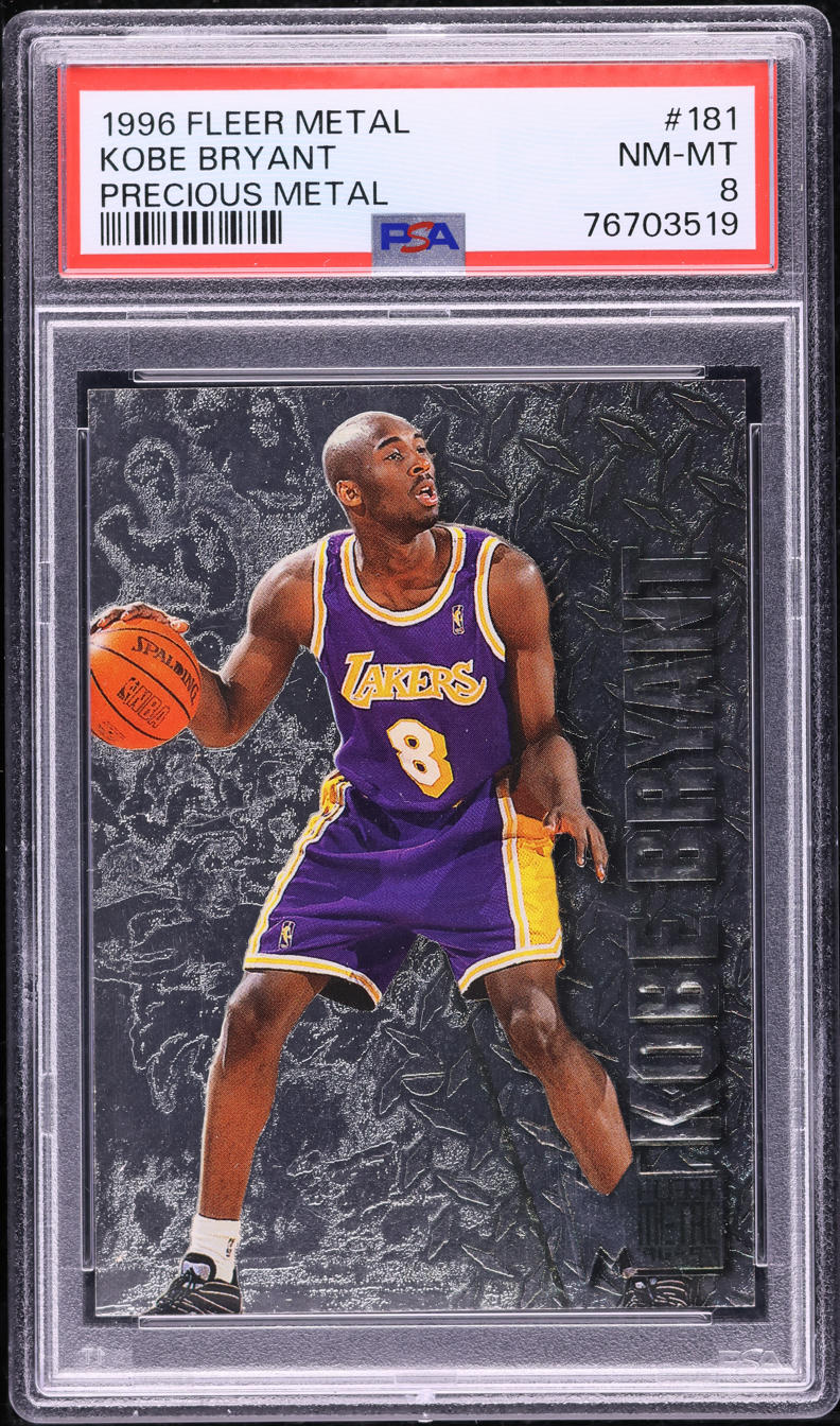 1996 Metal Precious Metal Kobe Bryant ROOKIE #181 PSA 8 NM-MT