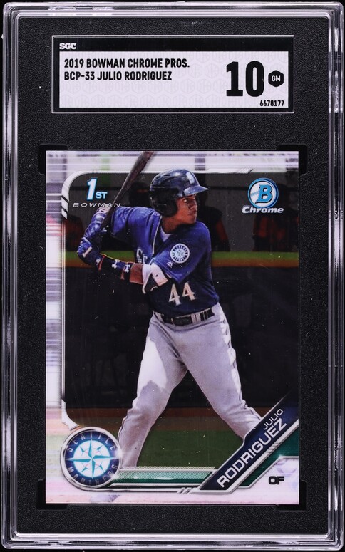 2019 Bowman Chrome Julio Rodriguez PROSPECT #BCP-33 SGC 10 GEM MINT