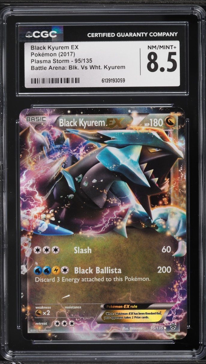 2017 Pokemon Black & White Plasma Storm Battle Arena Holo Black Kyurem EX #95 CGC 8.5 NM-MT+
