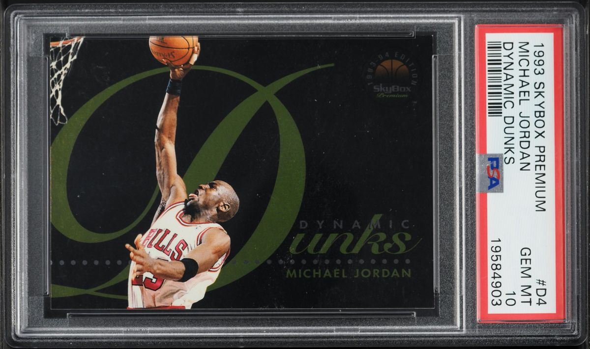 1993 Skybox Premium Dynamic Dunks Michael Jordan #D4 PSA 10 GEM MINT