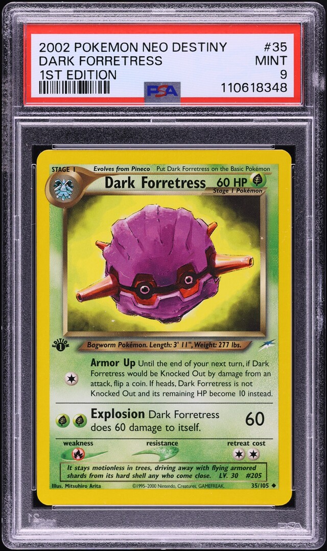 2002 Pokemon Neo Destiny 1st Edition Dark Forretress #35 PSA 9 MINT