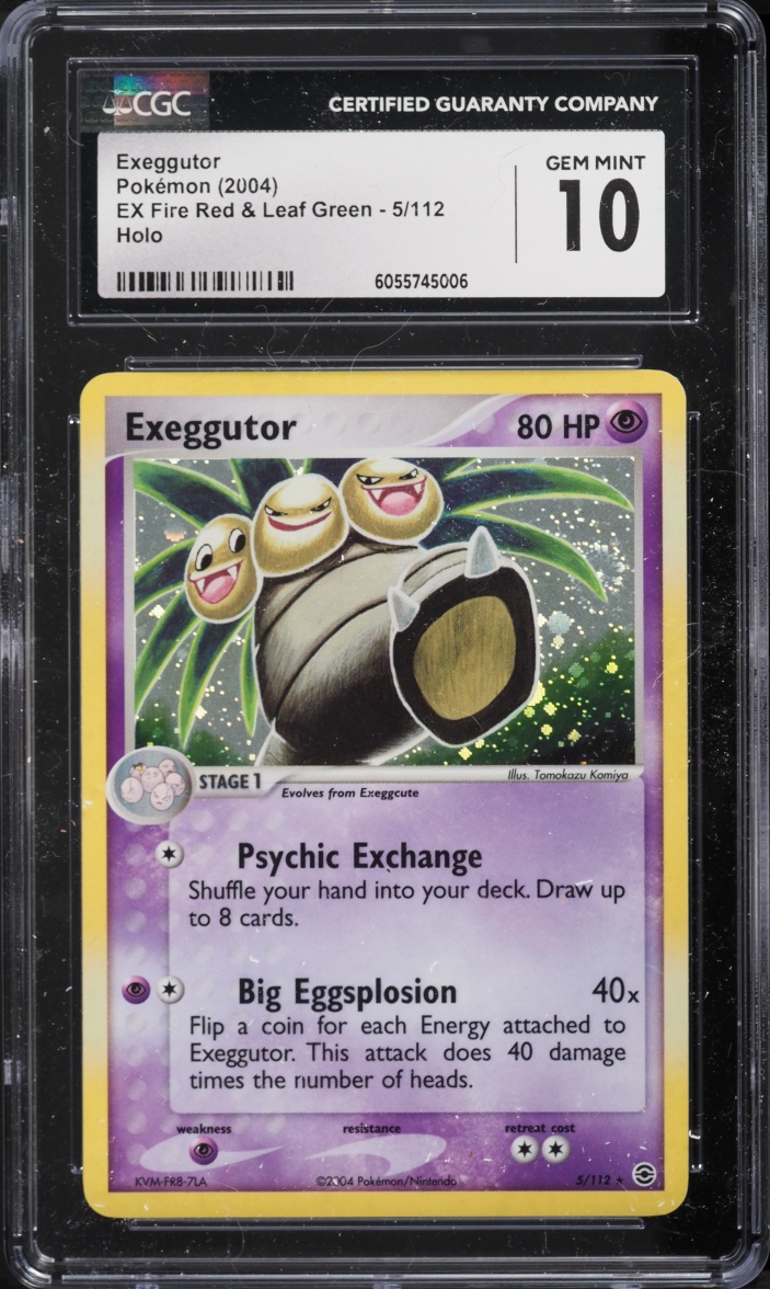 2004 Pokemon Ex Fire Red & Leaf Green Holo Exeggutor #5 CGC 10 GEM MINT