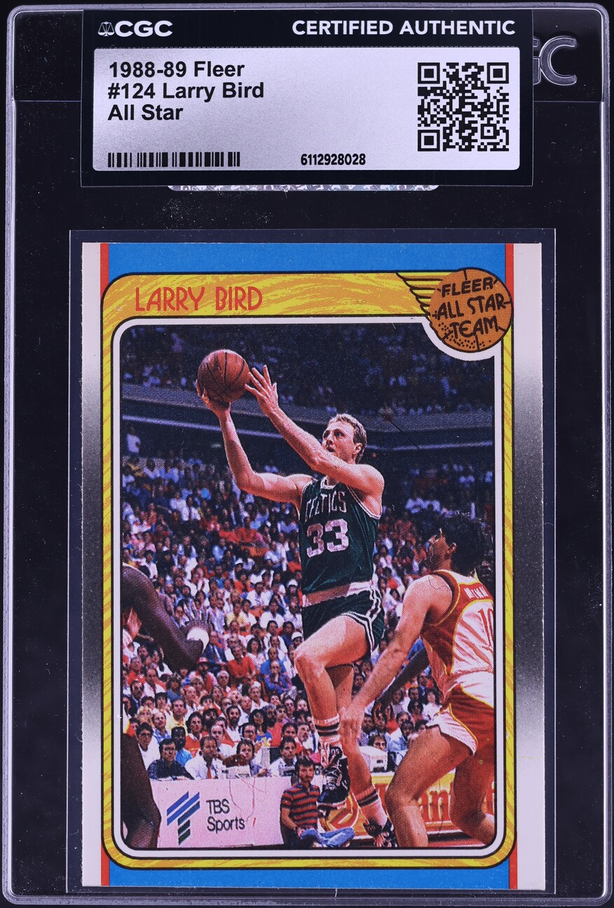1988 Fleer Basketball Larry Bird ALL STAR #124 CGC AUTH