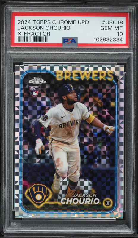 2024 Topps Chrome Update Negative Refractor Jackson Chourio ROOKIE